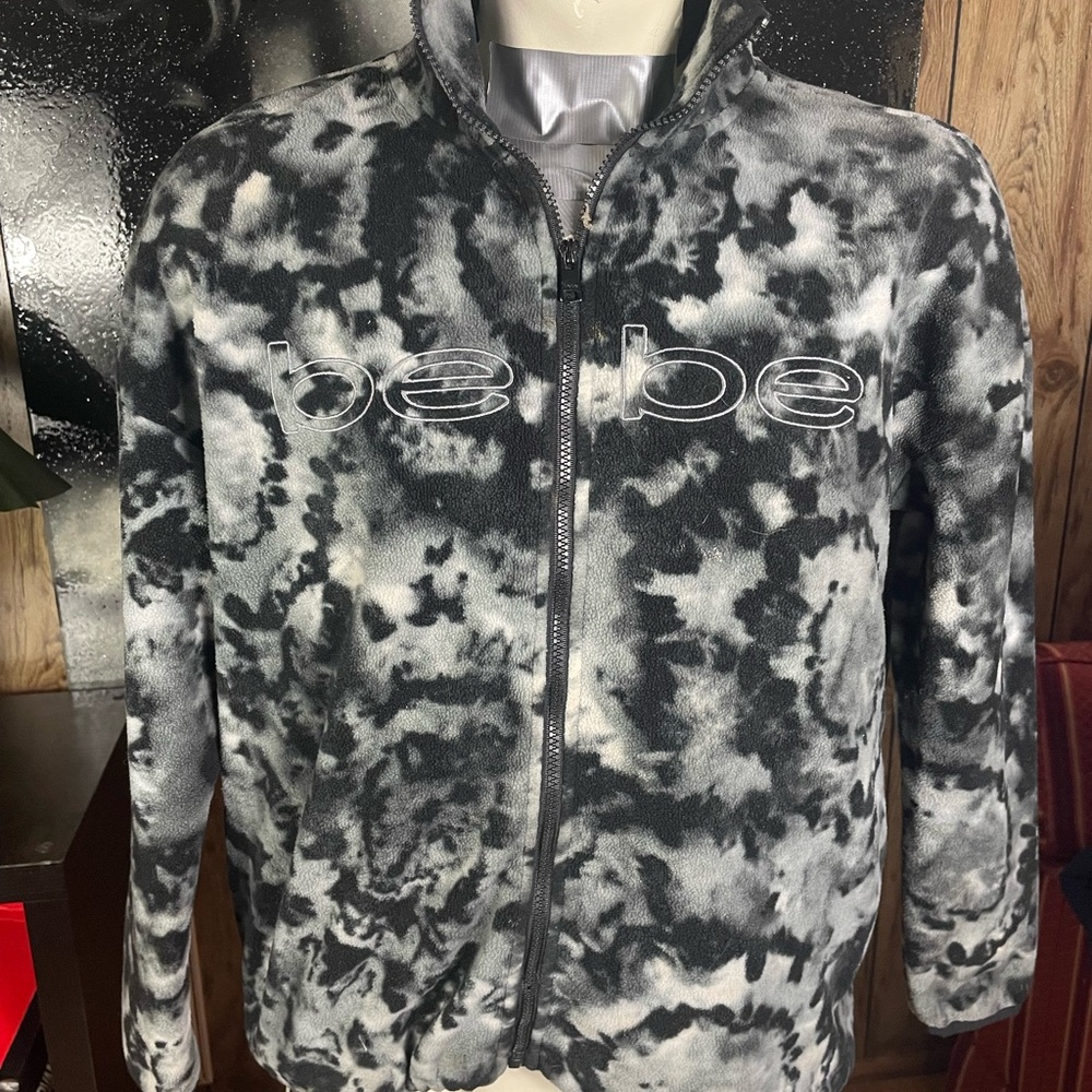 BEBE Sport Black Women's Size 1X 1/4 Zip Sweatshirt Polar Fleece Pullover